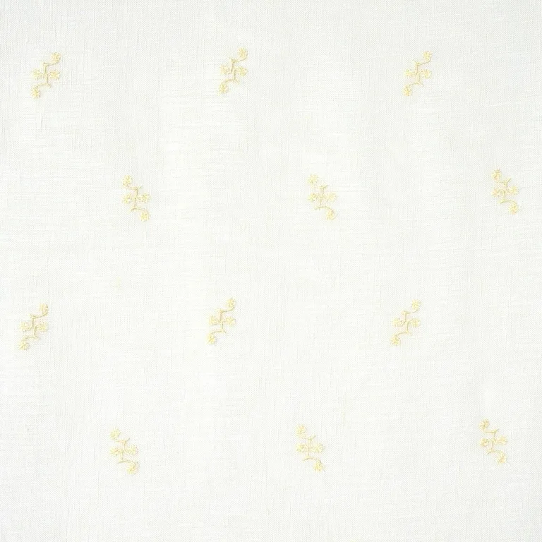 Schumacher 12230 Vale Embroidered Sheer Ivory fabric swatch