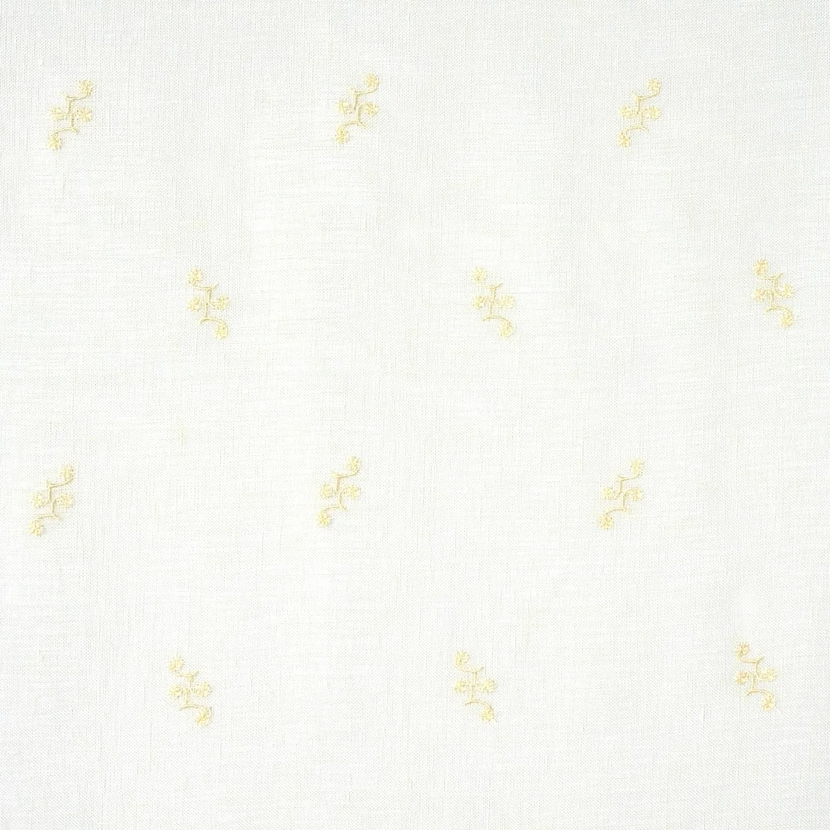 Schumacher 12230 Vale Embroidered Sheer Ivory fabric swatch