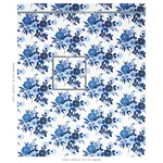 Schumacher 180020 Valentina Floral Blue fabric swatch