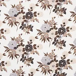 Schumacher 180021 Valentina Floral Brown fabric swatch