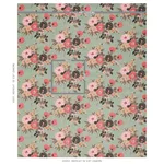 Schumacher 180023 Valentina Floral Green fabric swatch