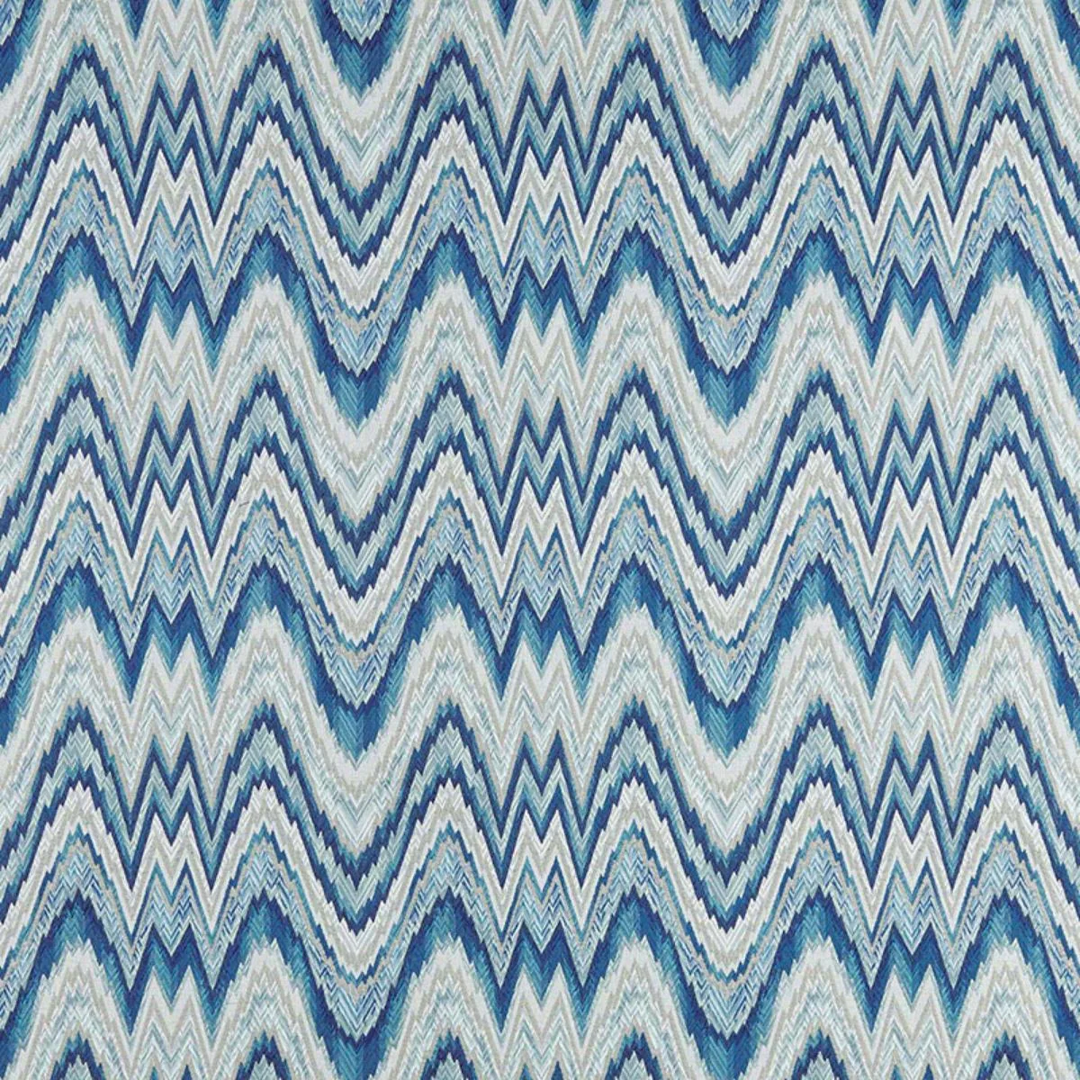 Schumacher 68940 Valkyrie Flame Stitch Delft fabric swatch