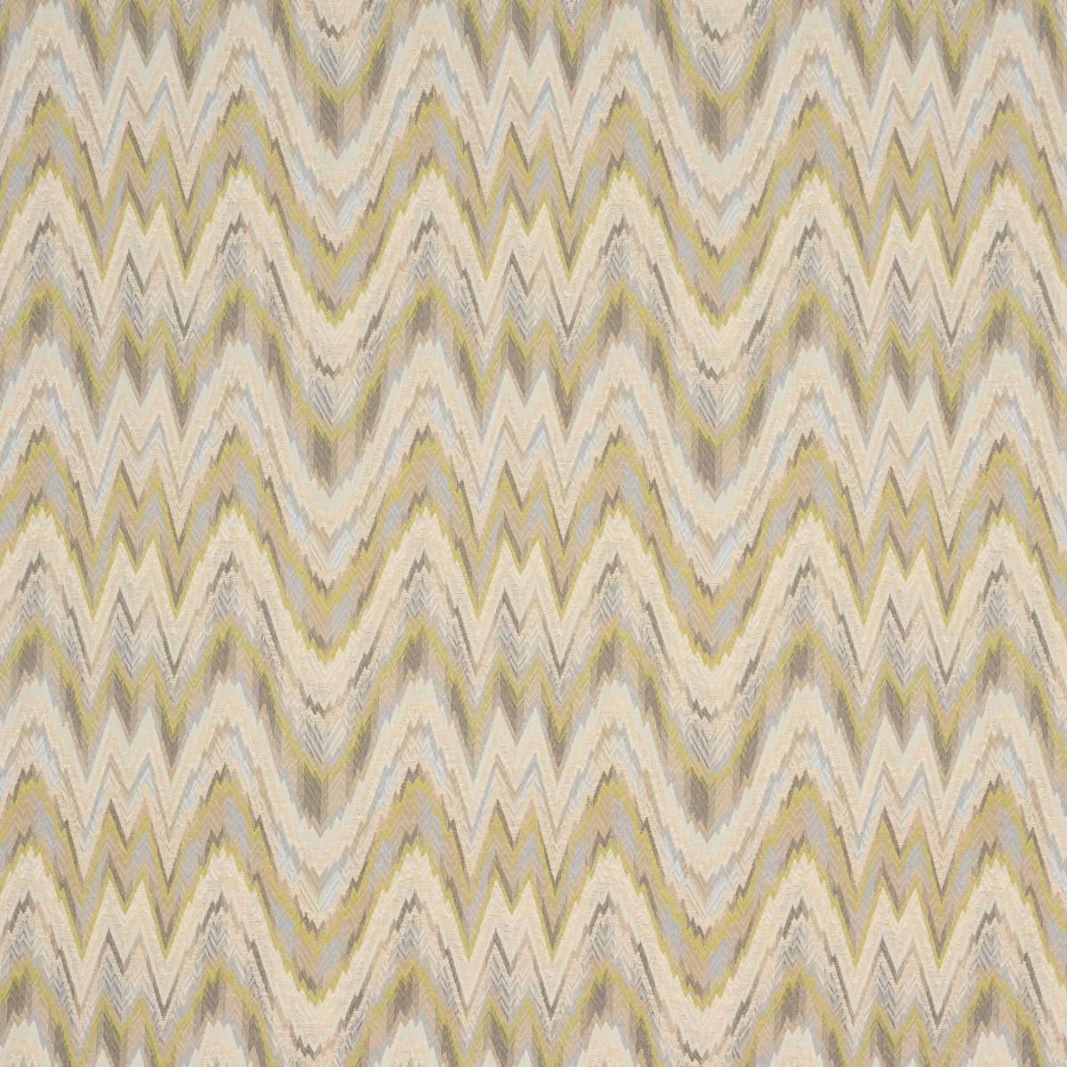 Schumacher 68944 Valkyrie Flame Stitch Lemon Sage fabric swatch