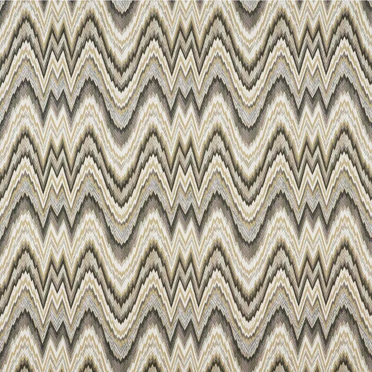 Schumacher 68941 Valkyrie Flame Stitch Shale fabric swatch