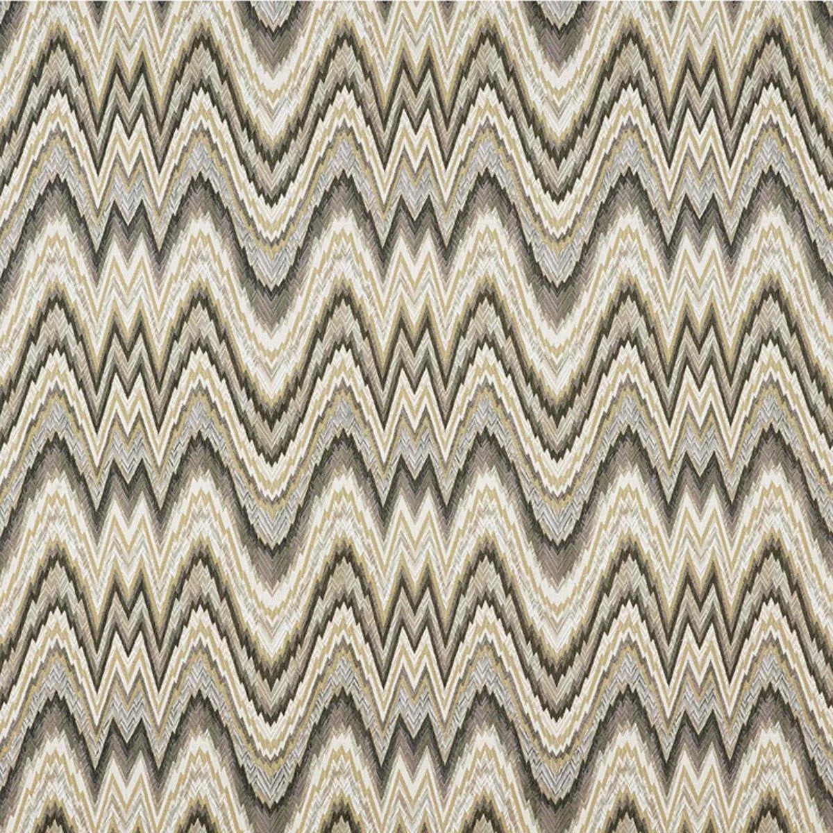 Schumacher 68941 Valkyrie Flame Stitch Shale fabric swatch