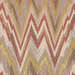 Schumacher 68943 Valkyrie Flame Stitch Terracotta Hills fabric swatch