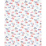 Schumacher 180190 Valletta Sky And Pink fabric swatch