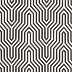 Schumacher 177273 Vanderbilt Print Noir fabric swatch
