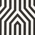 Schumacher 177273 Vanderbilt Print Noir fabric swatch