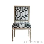 Schumacher 177273 Vanderbilt Print Noir fabric swatch
