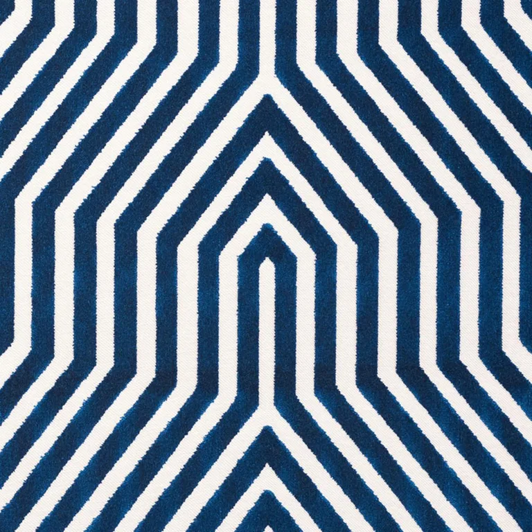 Schumacher 66194 Vanderbilt Velvet Bleu fabric swatch