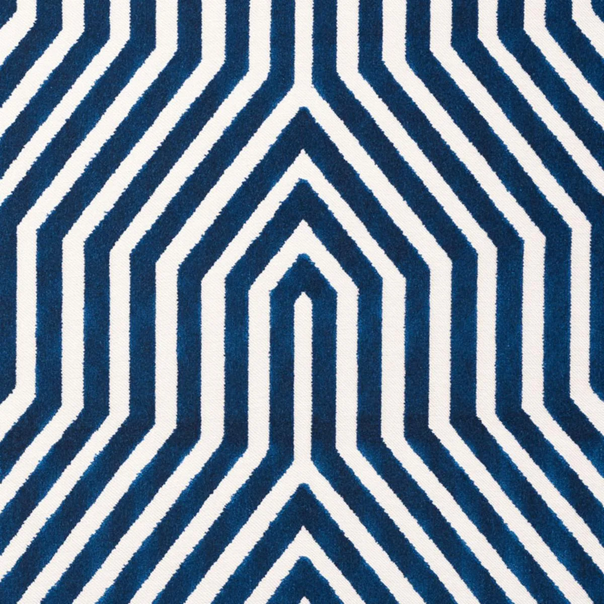 Schumacher 66194 Vanderbilt Velvet Bleu fabric swatch