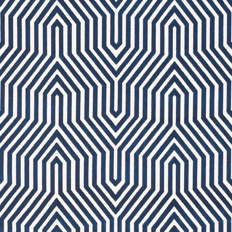 Schumacher 66194 Vanderbilt Velvet Bleu fabric swatch