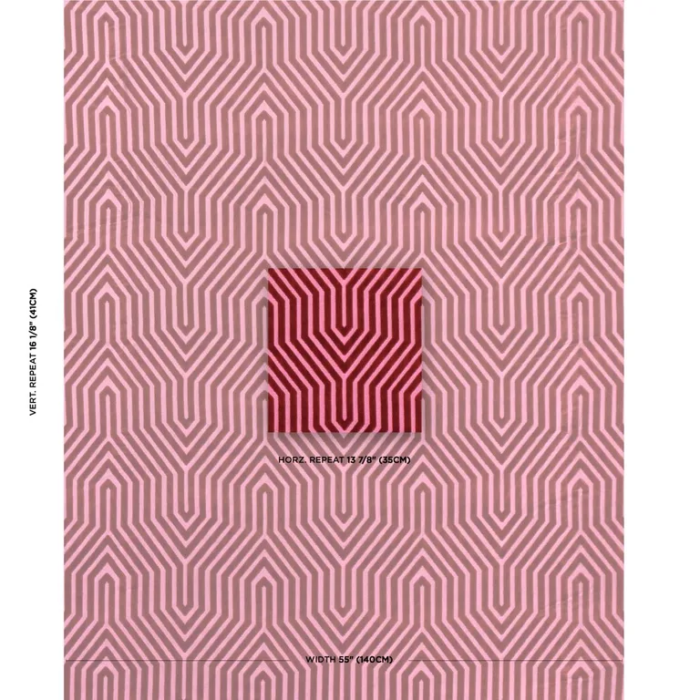 Schumacher 83001 Vanderbilt Velvet Fuchsia fabric swatch