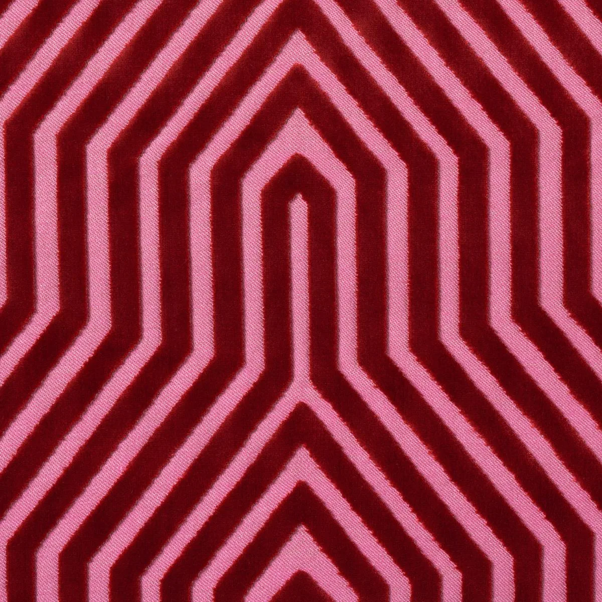 Schumacher 83001 Vanderbilt Velvet Fuchsia fabric swatch