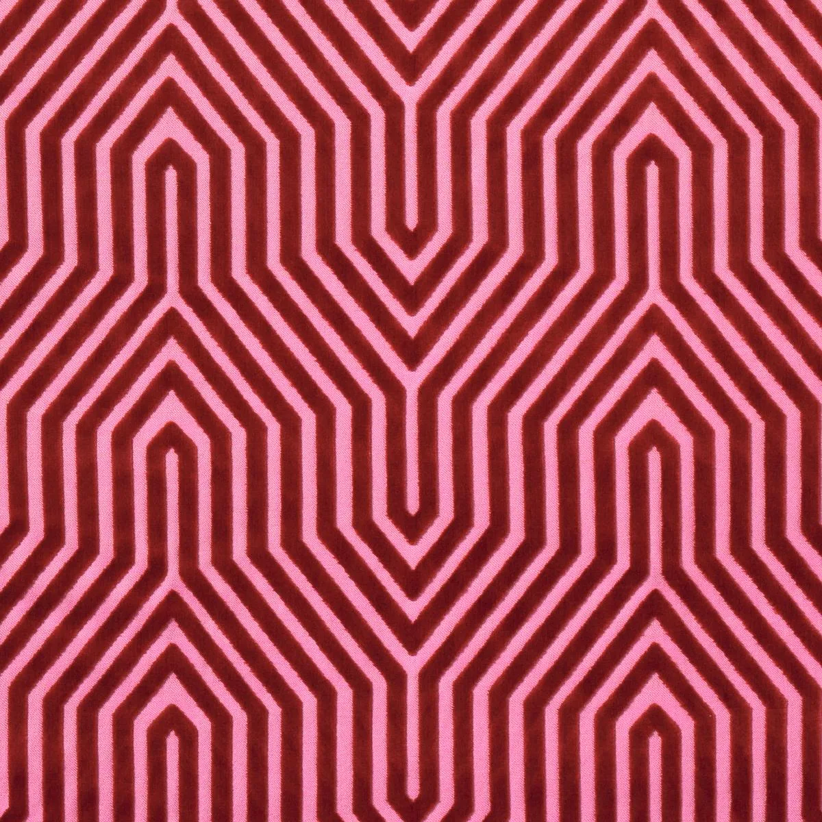 Schumacher 83001 Vanderbilt Velvet Fuchsia fabric swatch