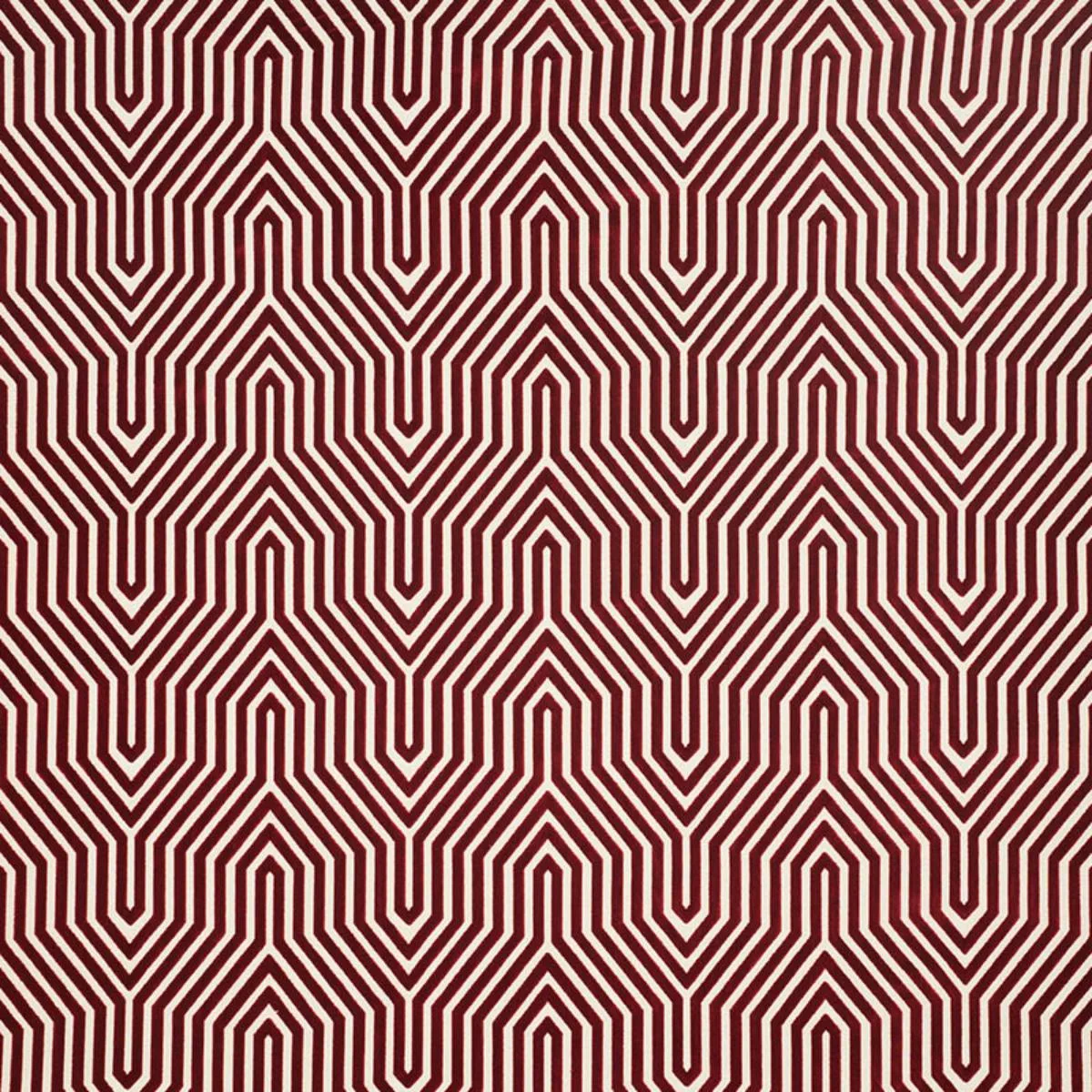 Schumacher 66196 Vanderbilt Velvet Garnet fabric swatch