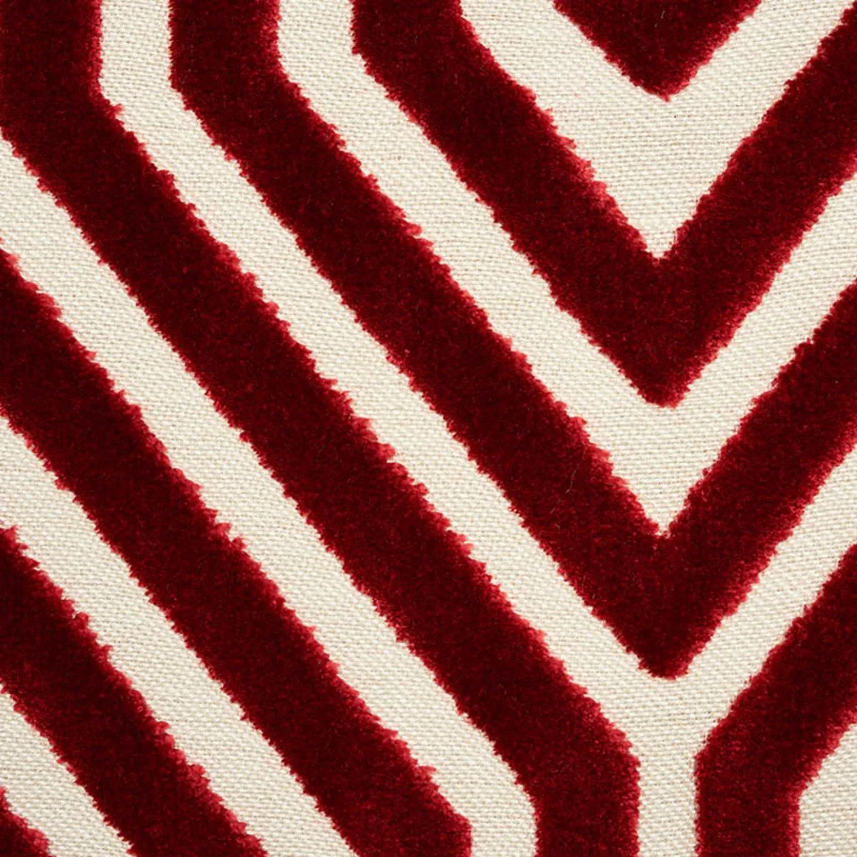 Schumacher 66196 Vanderbilt Velvet Garnet fabric swatch