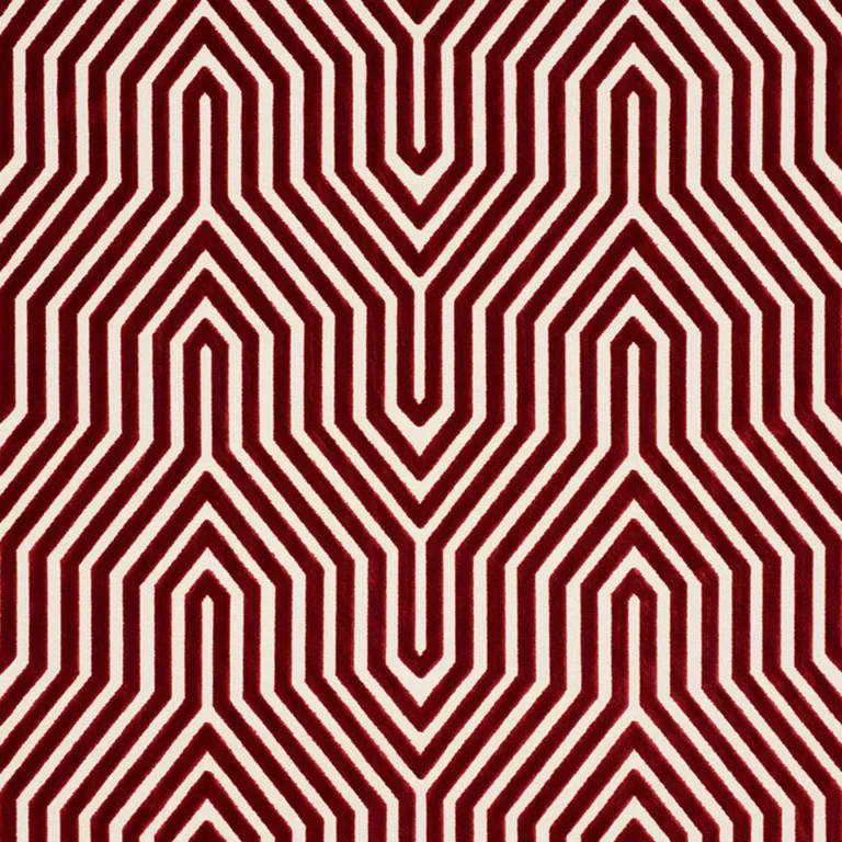 Schumacher 66196 Vanderbilt Velvet Garnet fabric swatch