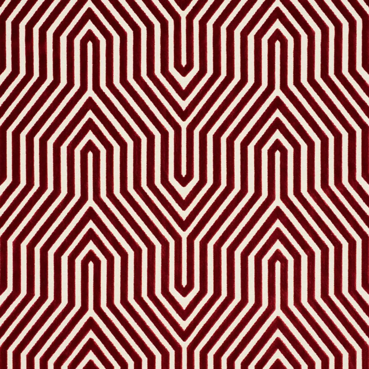 Schumacher 66196 Vanderbilt Velvet Garnet fabric swatch