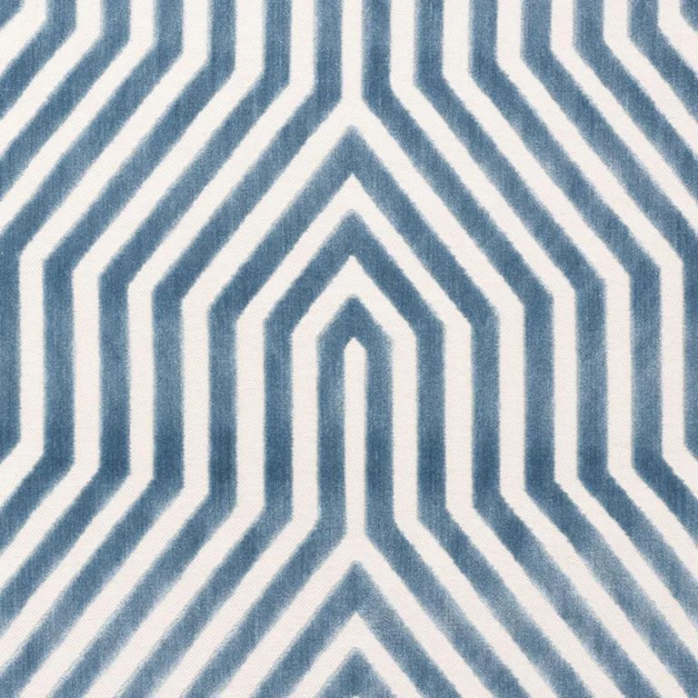Schumacher 66195 Vanderbilt Velvet Marine fabric swatch