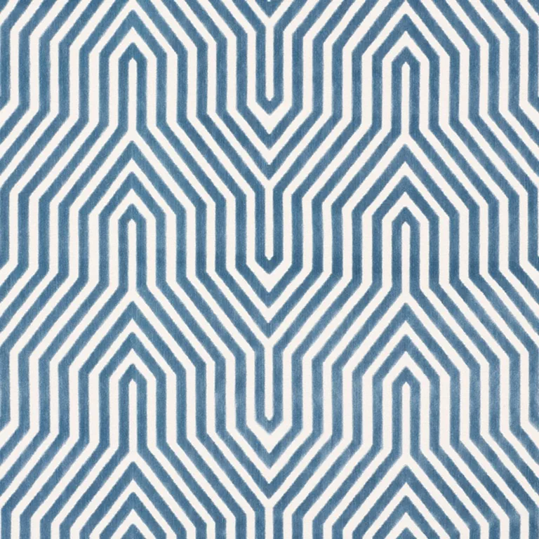 Schumacher 66195 Vanderbilt Velvet Marine fabric swatch