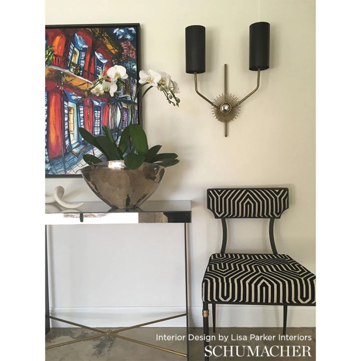 Schumacher 66192 Vanderbilt Velvet Noir fabric swatch