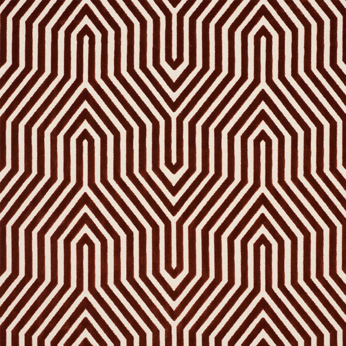 Schumacher 66197 Vanderbilt Velvet Russet fabric swatch