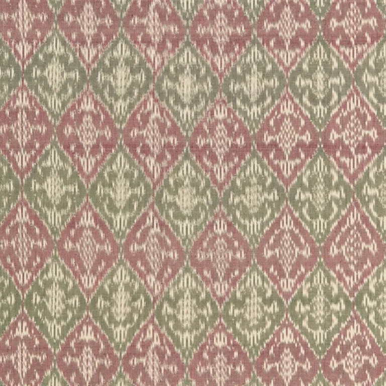 Schumacher 66950 Varanasi Cotton Ikat Mulberry fabric swatch