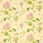 Schumacher 180082 Vasily Linen Green And Yellow fabric swatch