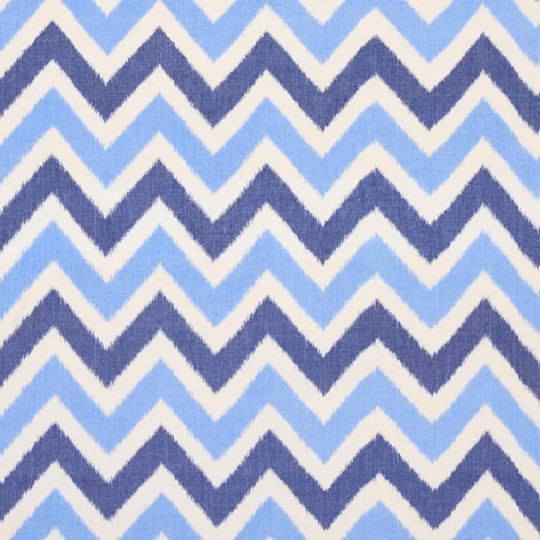 Schumacher 79460 Vedado Ikat Indigo fabric swatch