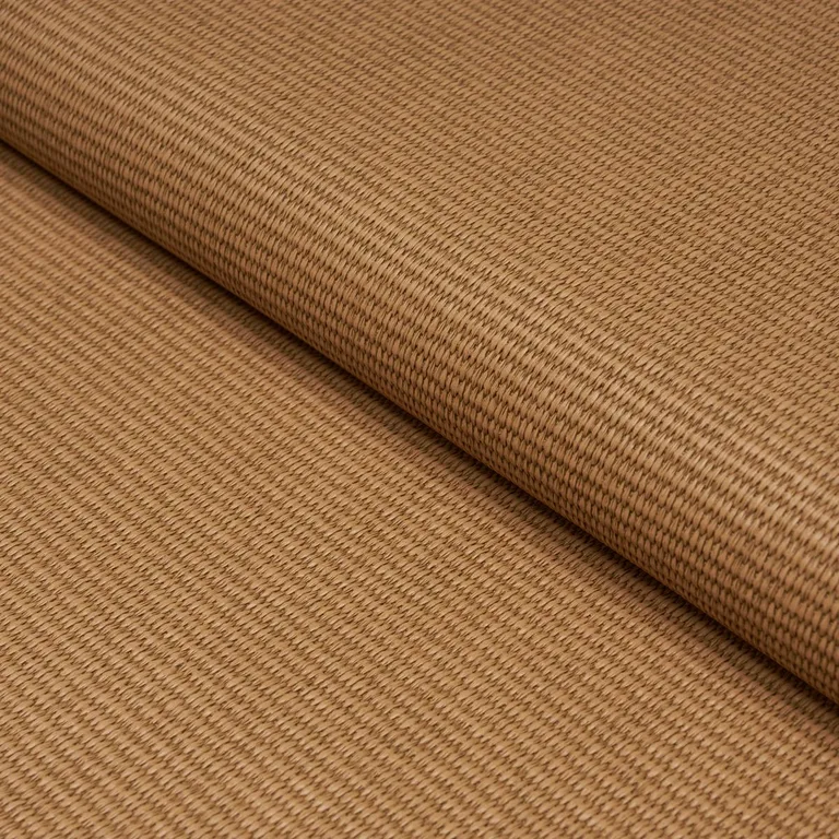 Schumacher 87811 Vegan Leather Basketweave In/Out Camel fabric swatch