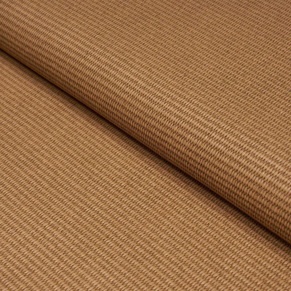 Schumacher 87811 Vegan Leather Basketweave In/Out Camel fabric swatch