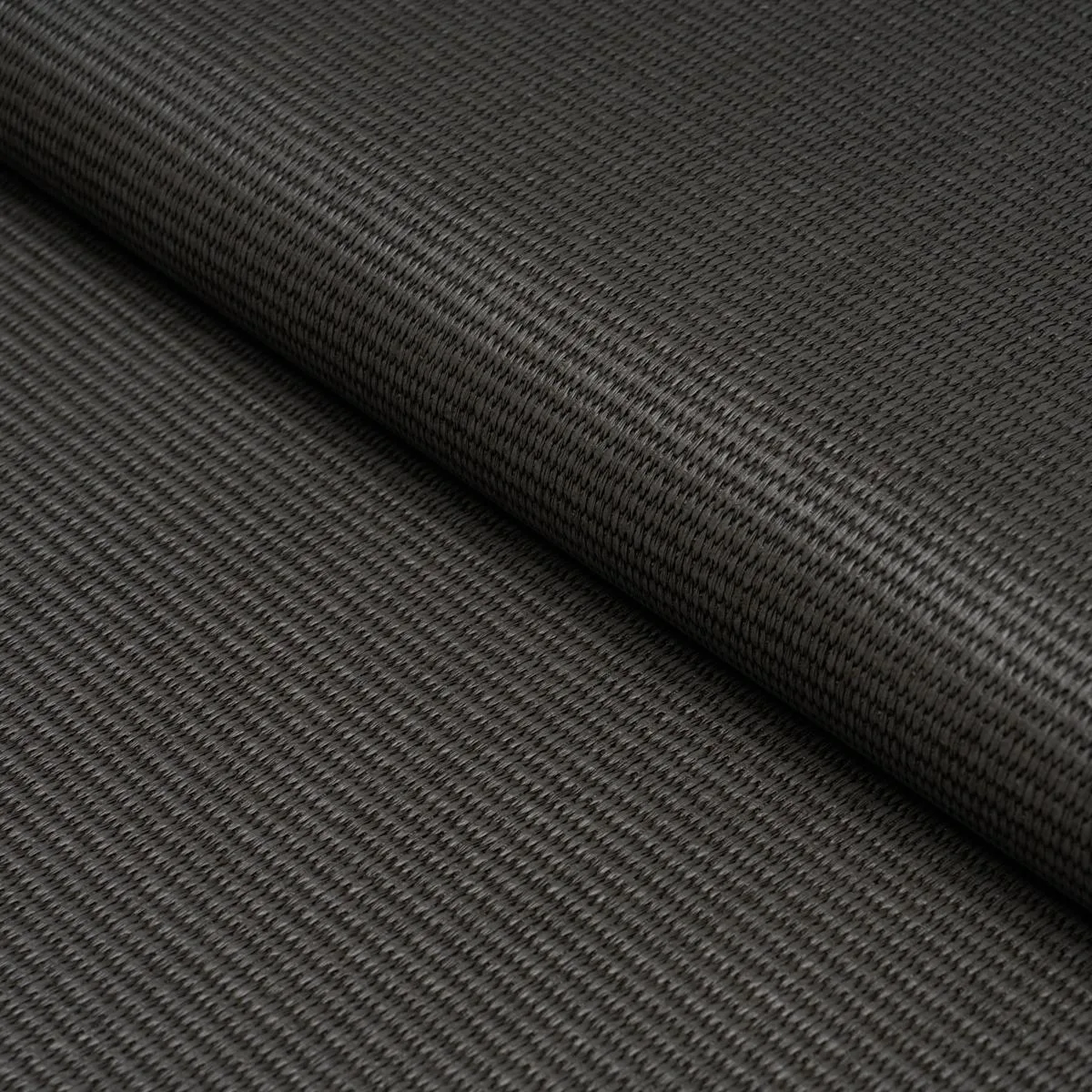 Schumacher 87814 Vegan Leather Basketweave In/Out Charcoal fabric swatch