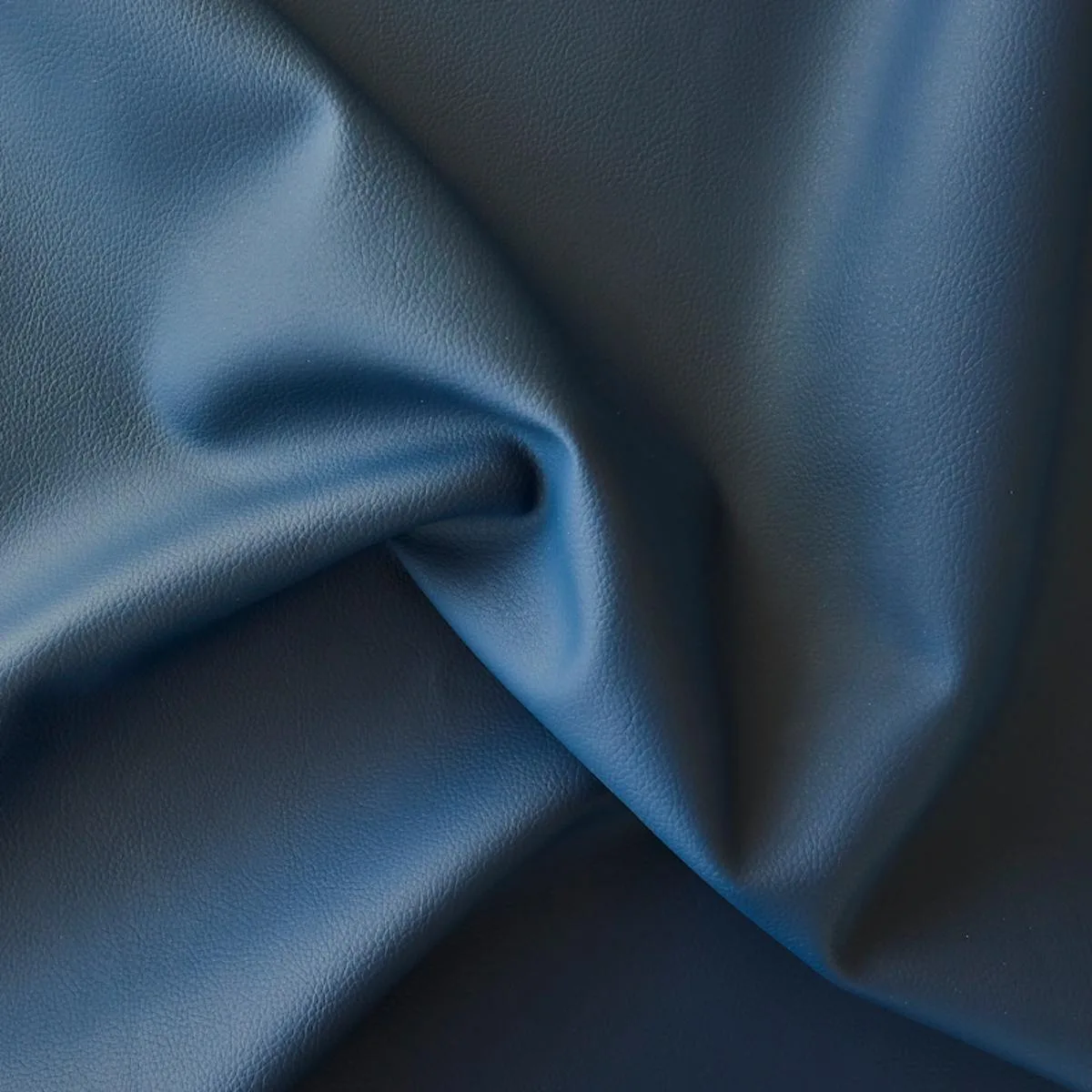 Schumacher 79558 Vegan Leather Indoor/Outdoor Navy fabric swatch