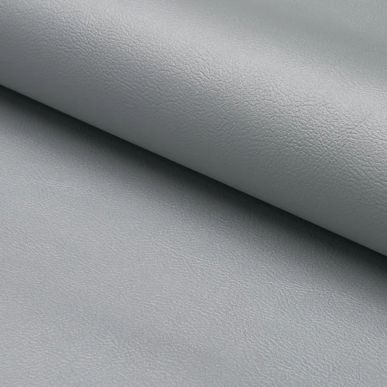 Schumacher 87057 Vegan Leather Indoor/Outdoor Silver Metallic fabric swatch