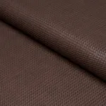 Schumacher 87805 Vegan Leather Rattan Indoor/Outdoor Brown fabric swatch
