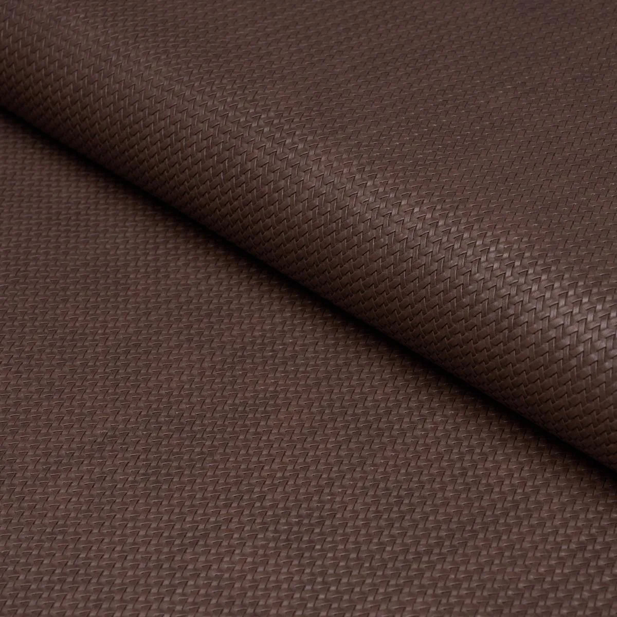 Schumacher 87805 Vegan Leather Rattan Indoor/Outdoor Brown fabric swatch