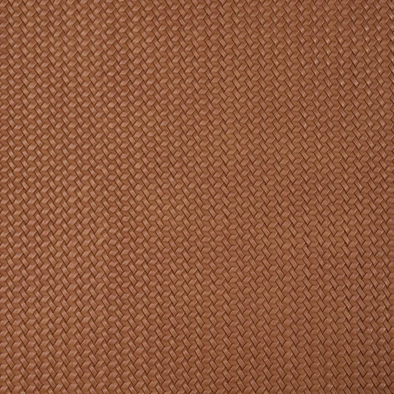 Schumacher 87803 Vegan Leather Rattan Indoor/Outdoor Caramel fabric swatch