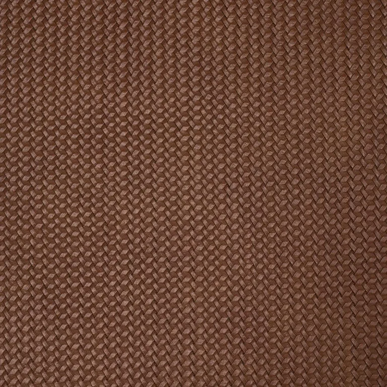 Schumacher 87804 Vegan Leather Rattan Indoor/Outdoor Chocolate fabric swatch