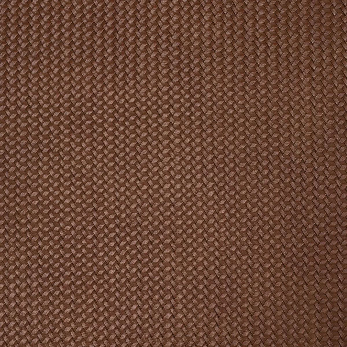 Schumacher 87804 Vegan Leather Rattan Indoor/Outdoor Chocolate fabric swatch