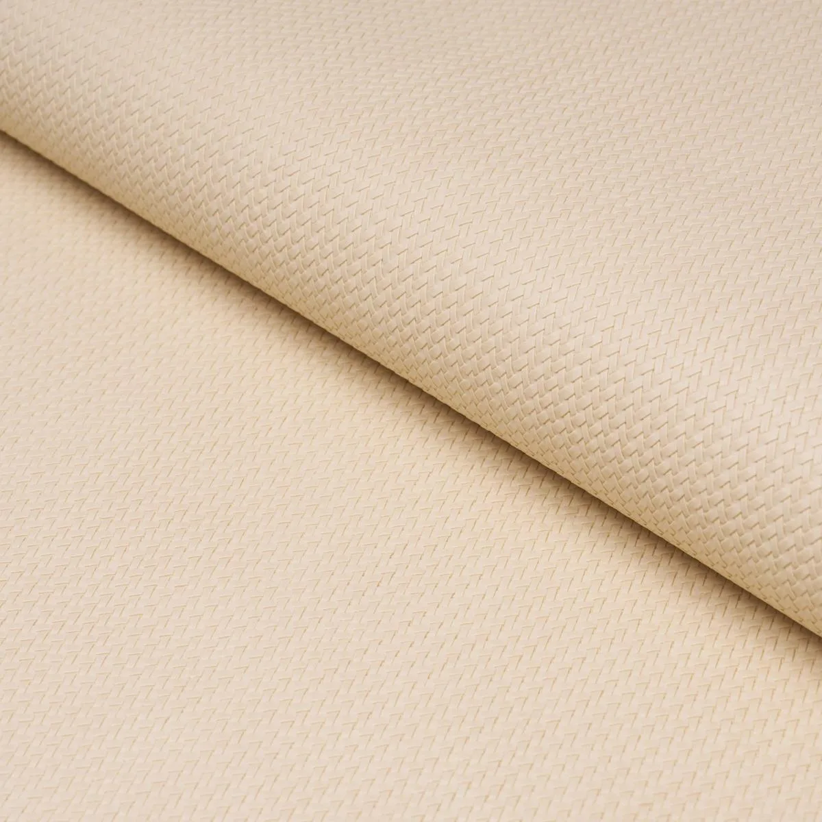 Schumacher 87800 Vegan Leather Rattan Indoor/Outdoor Cream fabric swatch