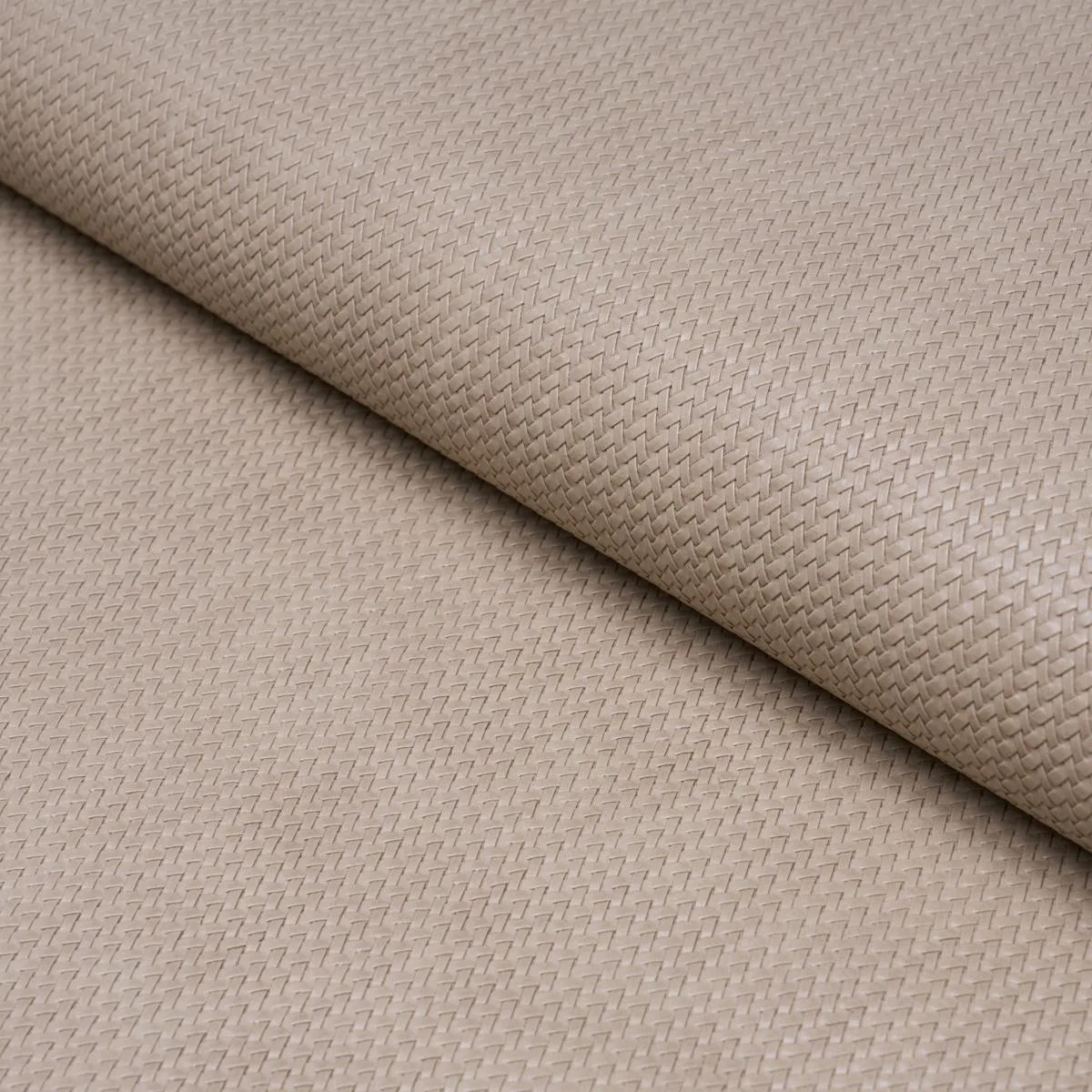 Schumacher 87801 Vegan Leather Rattan Indoor/Outdoor Taupe fabric swatch