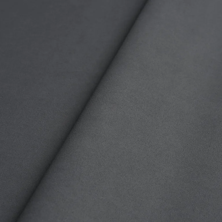 Schumacher 81134 Vegan Suede Steel fabric swatch