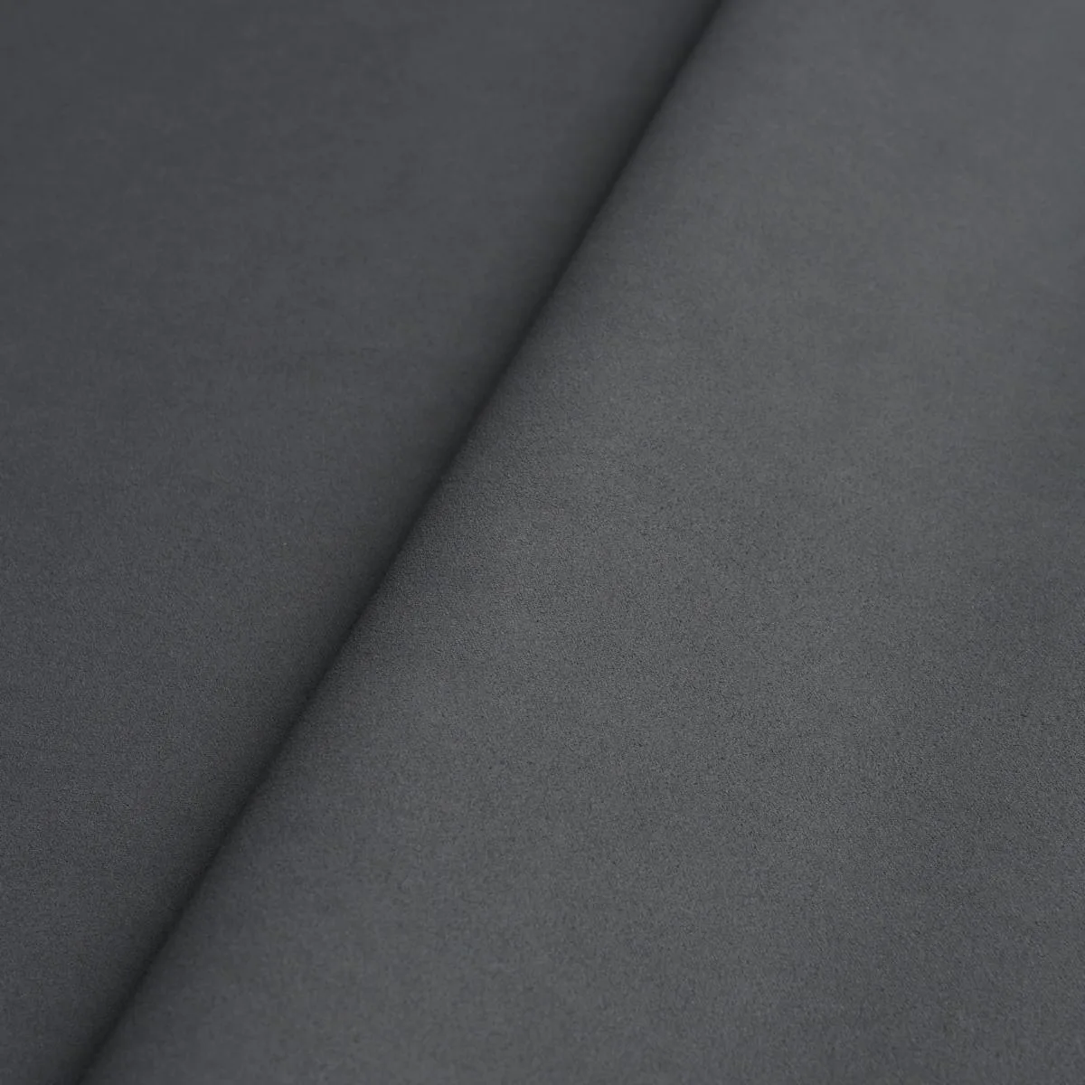 Schumacher 81134 Vegan Suede Steel fabric swatch