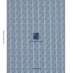Schumacher 181561 Venetian Zig Zag Block Print Black On Blue fabric swatch