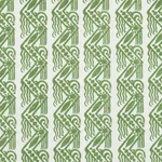Schumacher 181560 Venetian Zig Zag Block Print Green fabric swatch