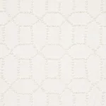 Schumacher 73281 Vento Embroidery Ivory fabric swatch