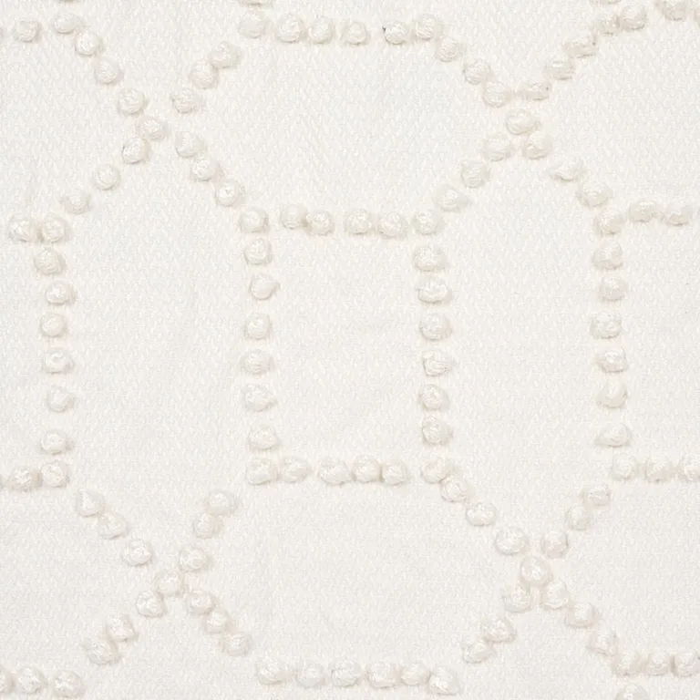 Schumacher 73281 Vento Embroidery Ivory fabric swatch