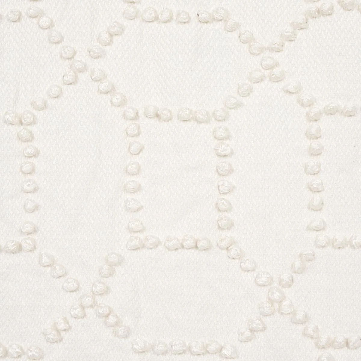 Schumacher 73281 Vento Embroidery Ivory fabric swatch